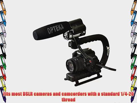 Opteka X-GRIP Action Stabilizing Handle with VM-100 Video Condenser Shotgun Microphone Kit