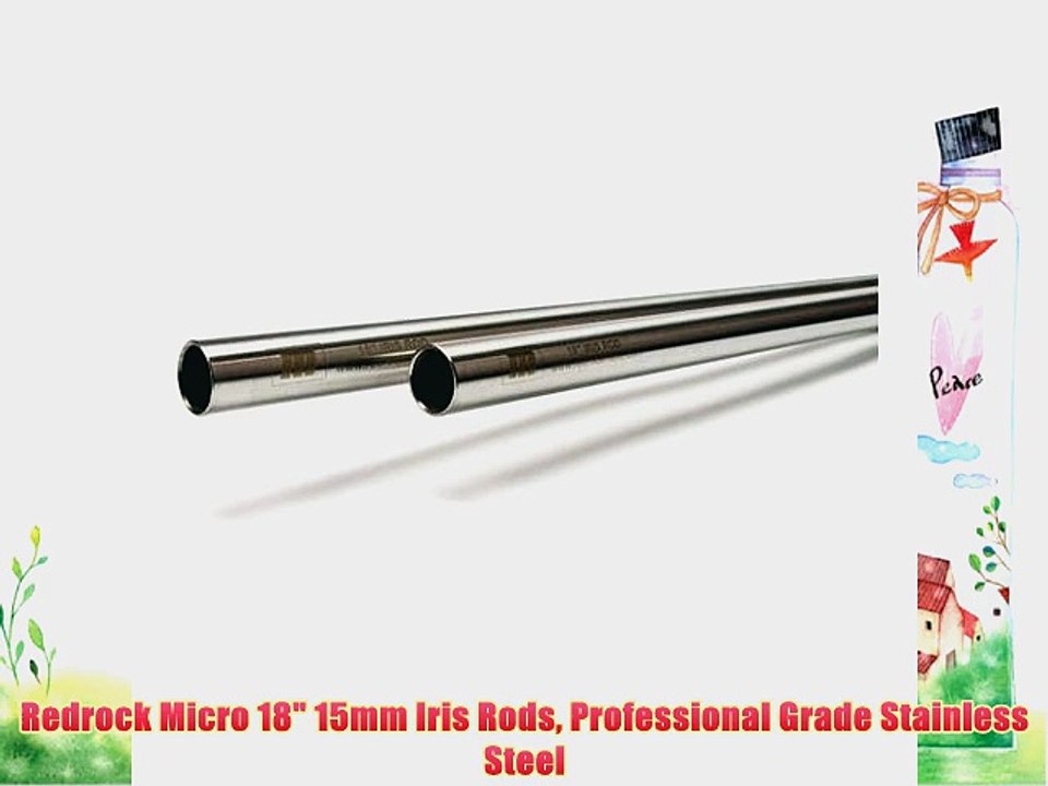Redrock Micro 18 15mm Iris Rods Professional Grade Stainless Steel