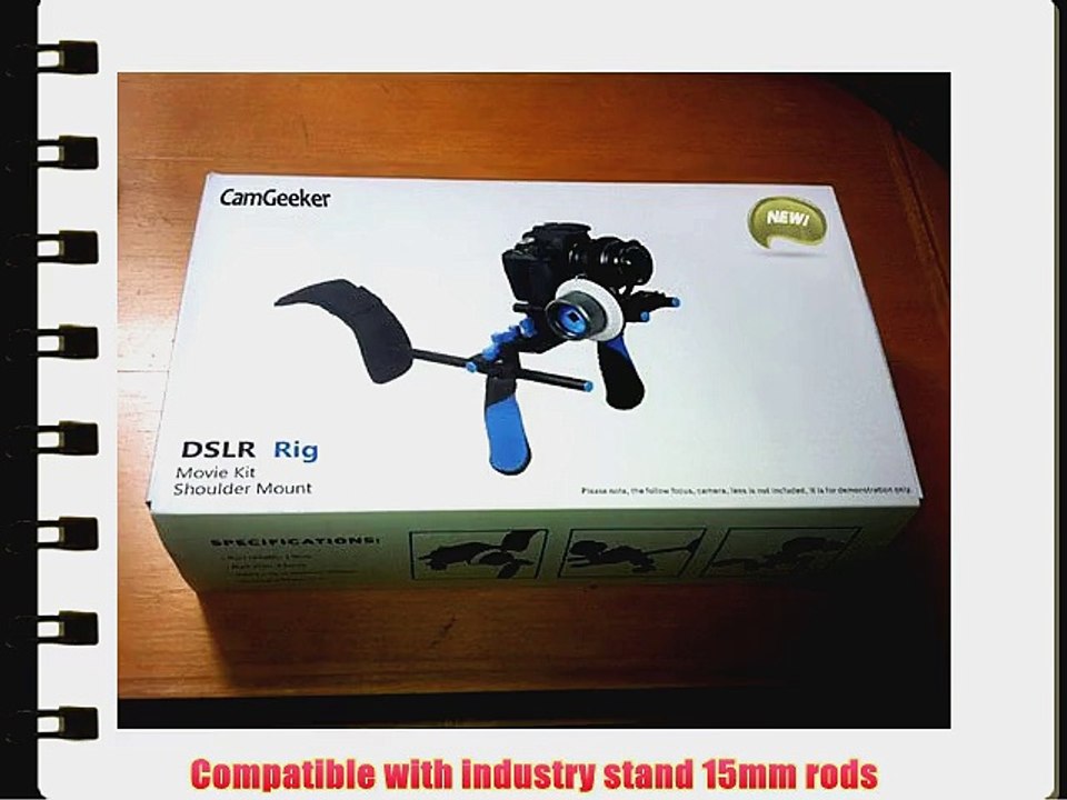 Camgeeker DSLR RIG with Follow Focus and Matte Box for Video Camcorder Camera DV DSLR Cameras