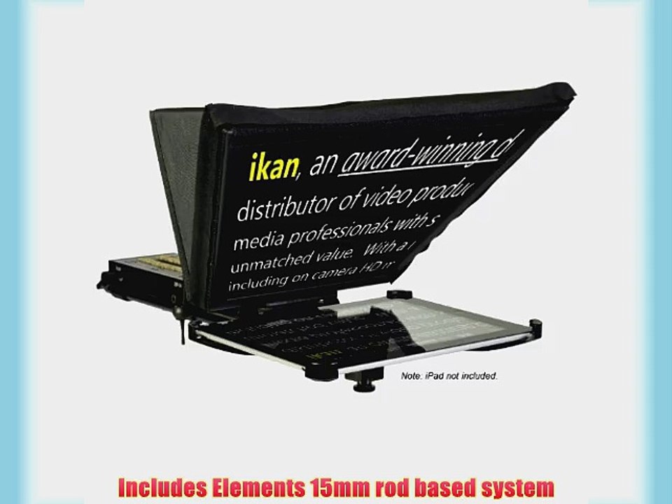 iKan Elite iPad Teleprompter Kit Black (PT-Elite)