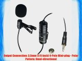 Canon EOS 70D Digital Camera External Microphone Vidpro XM-L Wired Lavalier microphone - 20'