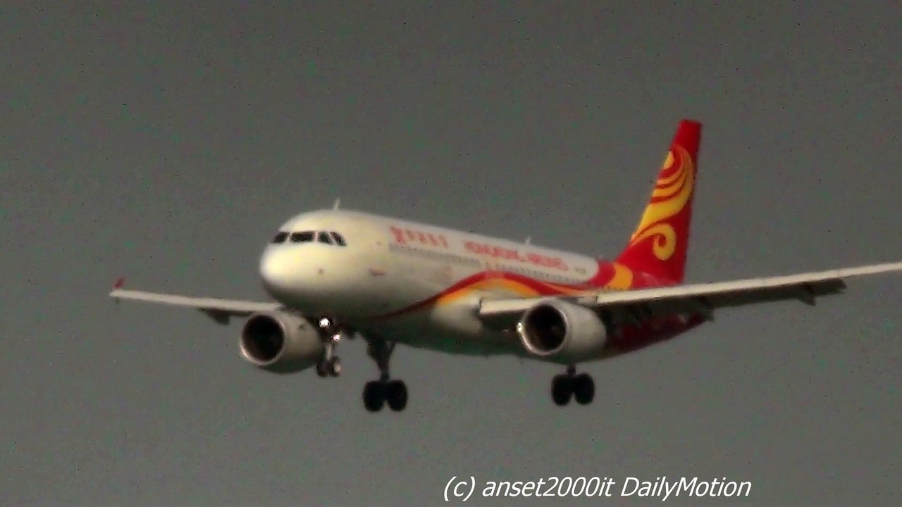 Hong Kong Airlines Airbus A320 Flight HX122 B-LPI Landing in Hong Kong Airport