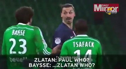 إبراهيموفيتش ( المغرور ) يسخر من لاعب و اللاعب يرد