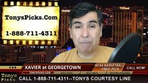 Georgetown Hoyas vs. Xavier Musketeers Free Pick Prediction NCAA College Basketball Odds Preview 1-27-2015