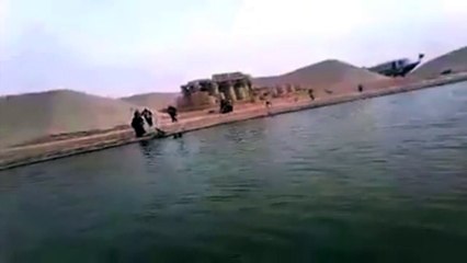 شاهد لحظة غرق المهندس محمد إدريس في القرية الكونية