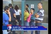 Mujer de 58 años es gravemente herida por su pareja con un machete