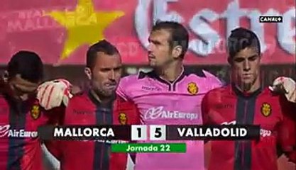 j.22 liga adelante 14/15  mallorca 1-valladolid 5