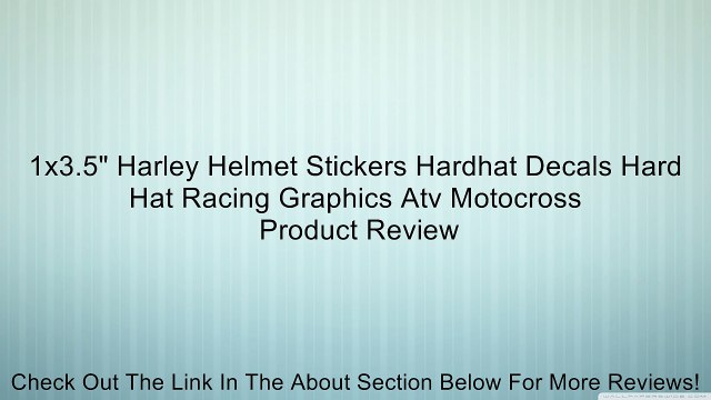 1x3.5 Harley Helmet Stickers Hardhat Decals Hard Hat Racing Graphics Atv Motocross Review