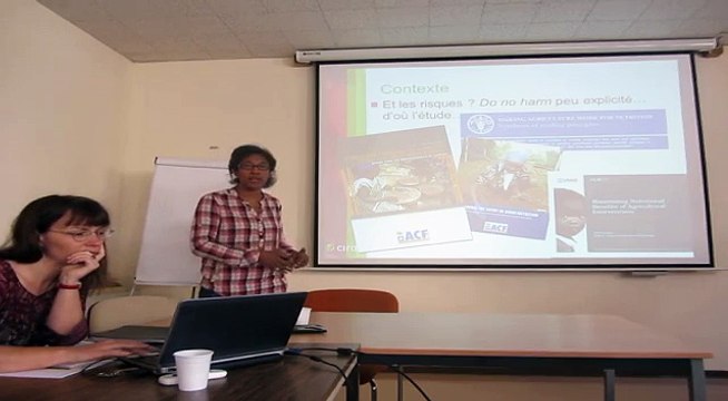 Effets des interventions agricoles sur la nutrition : identifier et limiter les risques. Exposé S. Dury et A. Alpha