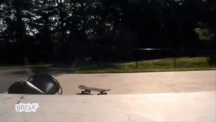 Skater vs Trash Can - Trash Can Wins Twice