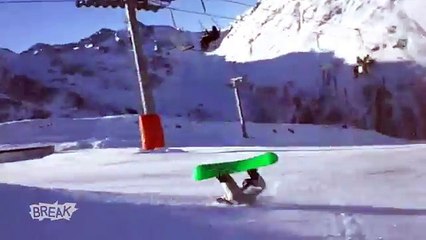 Epic Snowboard Wipeout