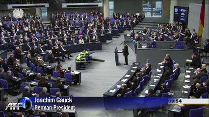 'No German identity without Auschwitz', says president