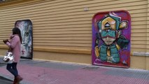 Street artists spruce up Spanish port