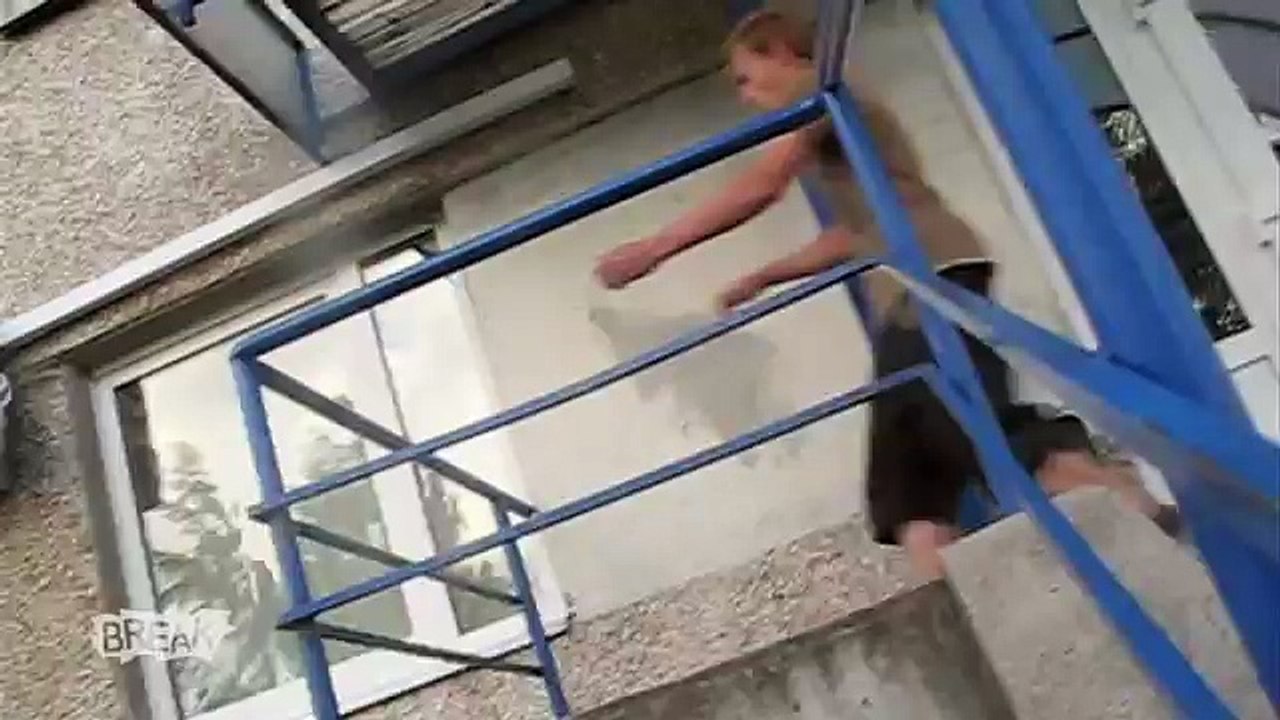 Parkour Kid Gets Railed