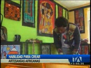 Curso de artesanías africanas se organiza en Ibarra