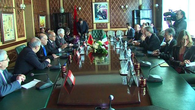 رئيس مجلس المستشارين يجري مباحثات مع وزير الخارجية الإيطالي