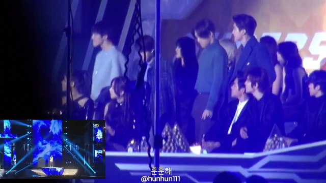 Fancam 2014 EXO, Winner, Infinite & AOA reaction to 2Ne1 SBS gayo