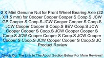 2 X Mini Genuine Nut for Front Wheel Bearing Axle (22 X 1.5 mm) for Cooper Cooper Cooper S Coop.S JCW GP Cooper S Coop.S JCW Cooper Cooper S Coop.S JCW Cooper Cooper S Coop.S BEV Coop.S JCW Cooper Cooper S Coop.S JCW Cooper Cooper S Coop.S JCW Cooper Coop