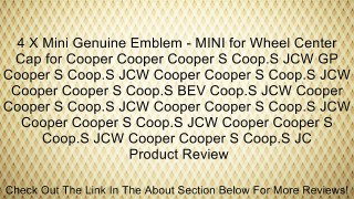 4 X Mini Genuine Emblem - MINI for Wheel Center Cap for Cooper Cooper Cooper S Coop.S JCW GP Cooper S Coop.S JCW Cooper Cooper S Coop.S JCW Cooper Cooper S Coop.S BEV Coop.S JCW Cooper Cooper S Coop.S JCW Cooper Cooper S Coop.S JCW Cooper Cooper S Coop.S