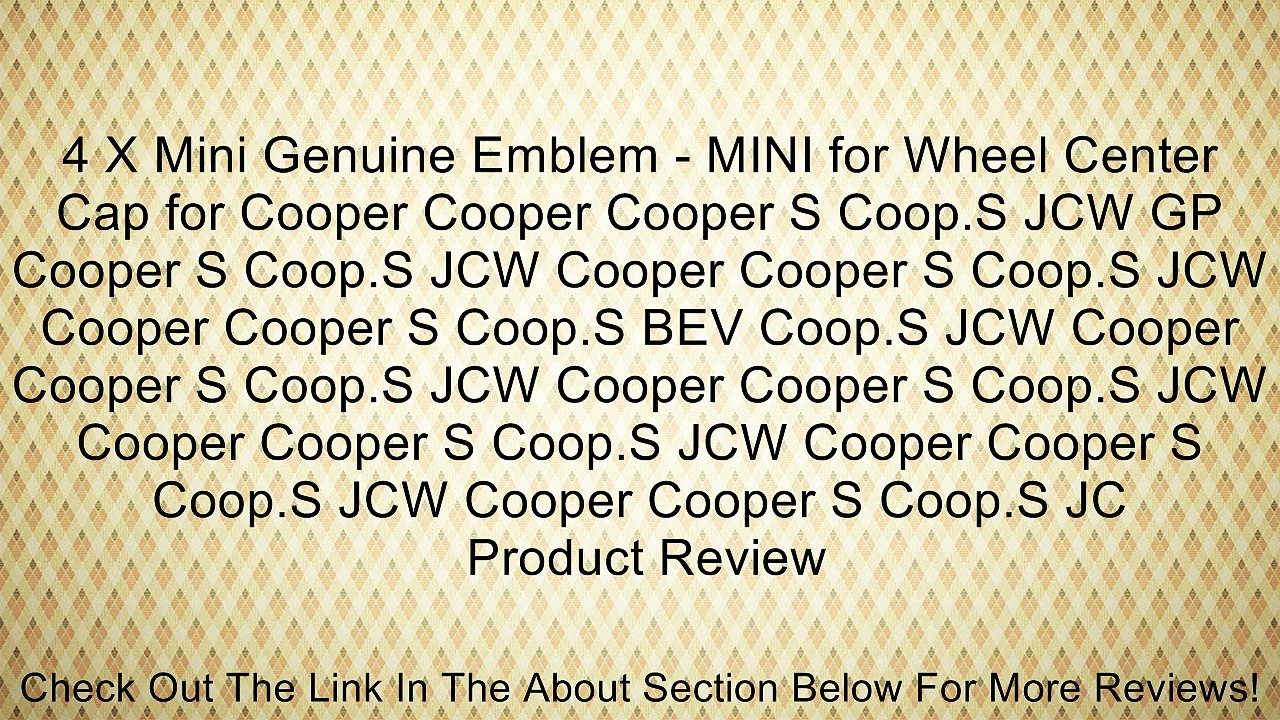 4 X Mini Genuine Emblem - MINI for Wheel Center Cap for Cooper Cooper Cooper S Coop.S JCW GP Cooper S Coop.S JCW Cooper Cooper S Coop.S JCW Cooper Cooper S Coop.S BEV Coop.S JCW Cooper Cooper S Coop.S JCW Cooper Cooper S Coop.S JCW Cooper Cooper S Coop.S