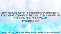 BMW Genuine Cover - Sunroof Motor (Anthracite) for 733i 735i 633CSi 635CSi M6 524td 528e 533i 535i M5 318i 318is 325e 325i 325ix M3 Review