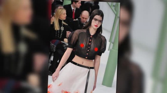 Kendall Jenner Wows Paris Fashion Week In A Sheer Top