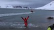 Aurelien Ducroz goes water skiing in Svalbard