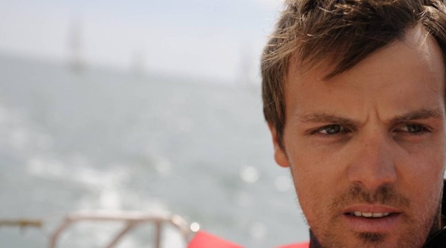 Aurélien Ducroz au départ de la transat Québec - Saint-Malo