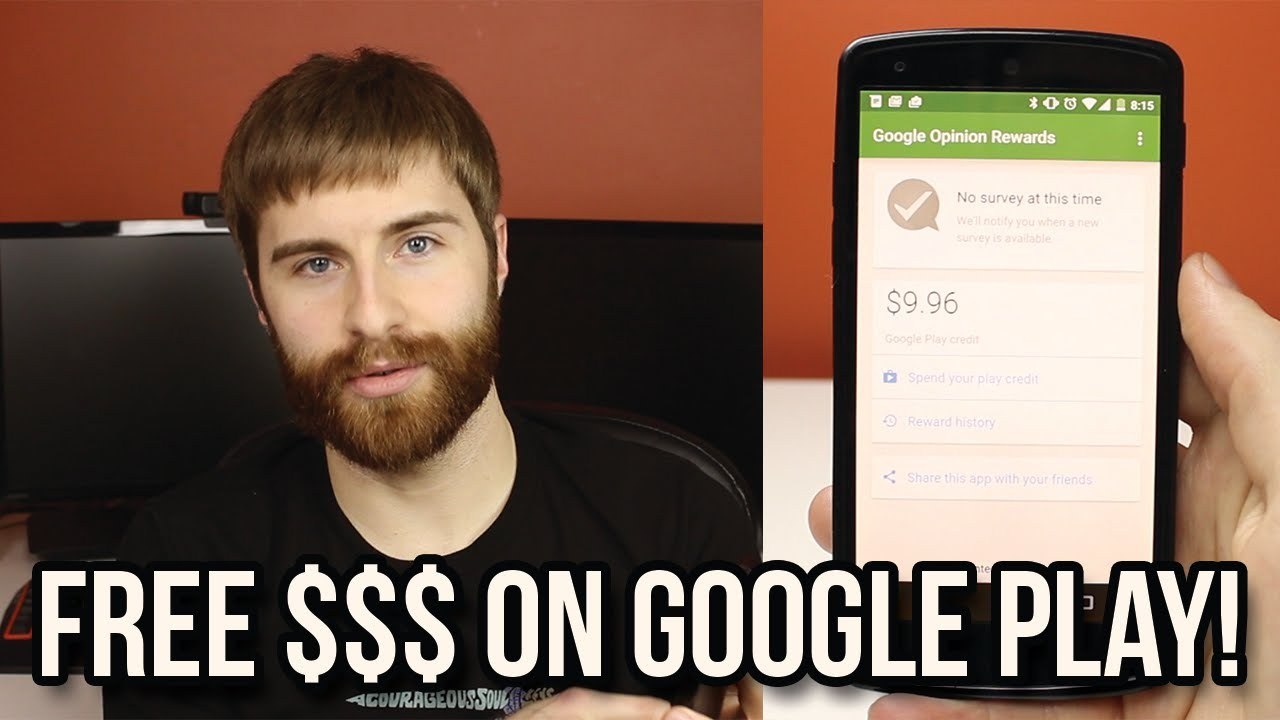How to Get Free Money for the Google Play Store! - Google Opinions Rewards App!