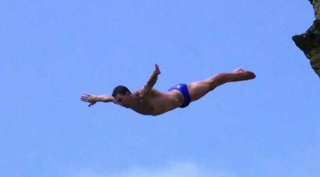 Le plongeon extrême pour la première fois au Portugal