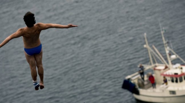 Deuxième étape du Red Bull Cliff Diving 2012 en Norvège