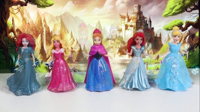 Disney Princess MagiClip Collection Play-Doh Magic Clip Anna Ariel Merida Rapunzel Belle Dolls