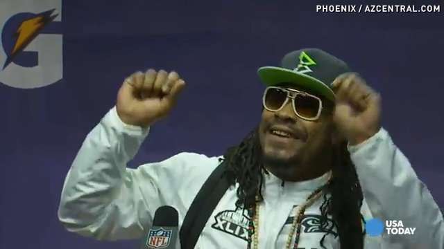 Marshawn Lynch I M Just Here So I Won T Get Fined Video Dailymotion