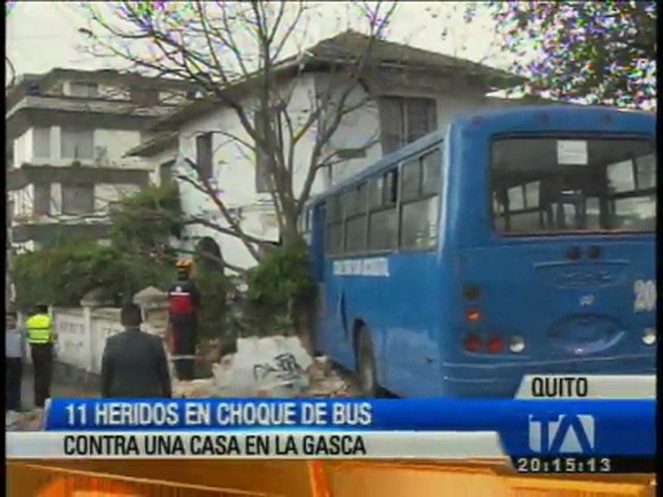 Accidente de bus en Quito