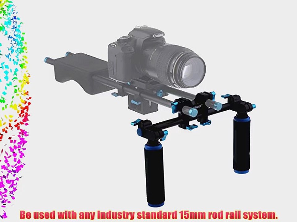 Neewer? DSLR Dual Handle Hand Grip for Shoulder Pad Chest Steady 15mm Rail Rod Rig Support