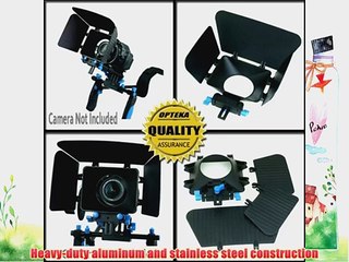 Opteka CXS-100 Dual Rig Kit with Shoulder Support FF180 Reversible Follow Focus and MB360 Digital
