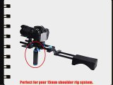 Neewer? Single Mid-handle Hand Grip with Rod Clamp for 15mm DSLR Camera Rod Rig Support Rail