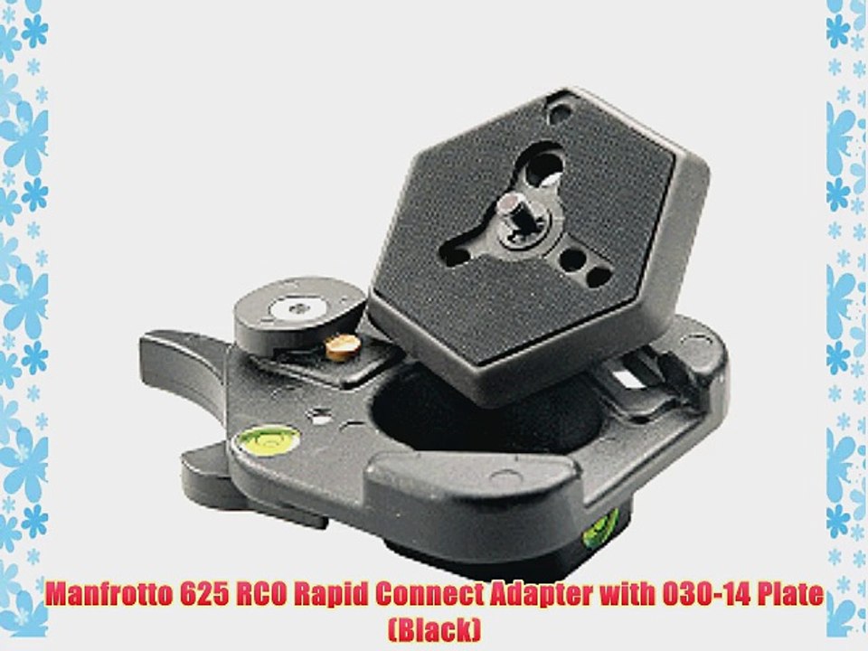 Manfrotto 625 RC0 Rapid Connect Adapter with 030-14 Plate (Black)