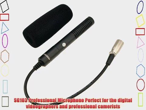 Neewer Black Professional 3-Pin XLR Interface Condenser Microphone for Cameras/Camcorder SG-103