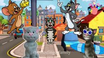 Finger Family (Talking Tom) Family Rhymes | Cartoon Plush Toy Tom Daddy Finger Children Rhymes