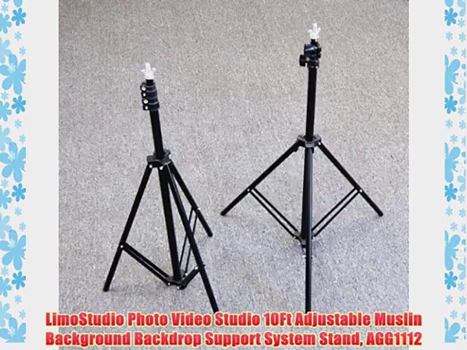 LimoStudio Photo Video Studio 10Ft Adjustable Muslin Background Backdrop Support System Stand