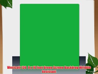 Westcott 130  9 x 10 Feet Green Screen Backdrop Wrinkle Resistant