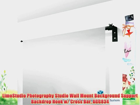 LimoStudio Photography Studio Wall Mount Background Support Backdrop Hook w/ Cross Bar AGG834