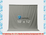 LimoStudio Seamless 100% Cotton 10' x 12' Solid Gray Muslin Backdrop Photo Studio Background