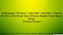 Volkswagen VW Bora / Jetta Mk4 / Golf Mk4 / Passat B5 B5.5 LHD Driver Door Window Master Panel Bezel (Gray) Review