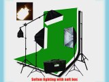 ePhotoInc Photography Studio Video Lighting Chromakey Screen 3 Muslin Backdrops 3200K Warm