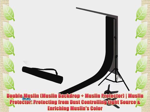 LimoStudio DOUBLE MUSLIN Photo Studio Black and White Muslin Backdrop Background Kit Muslin