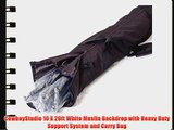 CowboyStudio 10 X 20ft White Muslin Backdrop with Heavy Duty Support System and Carry Bag