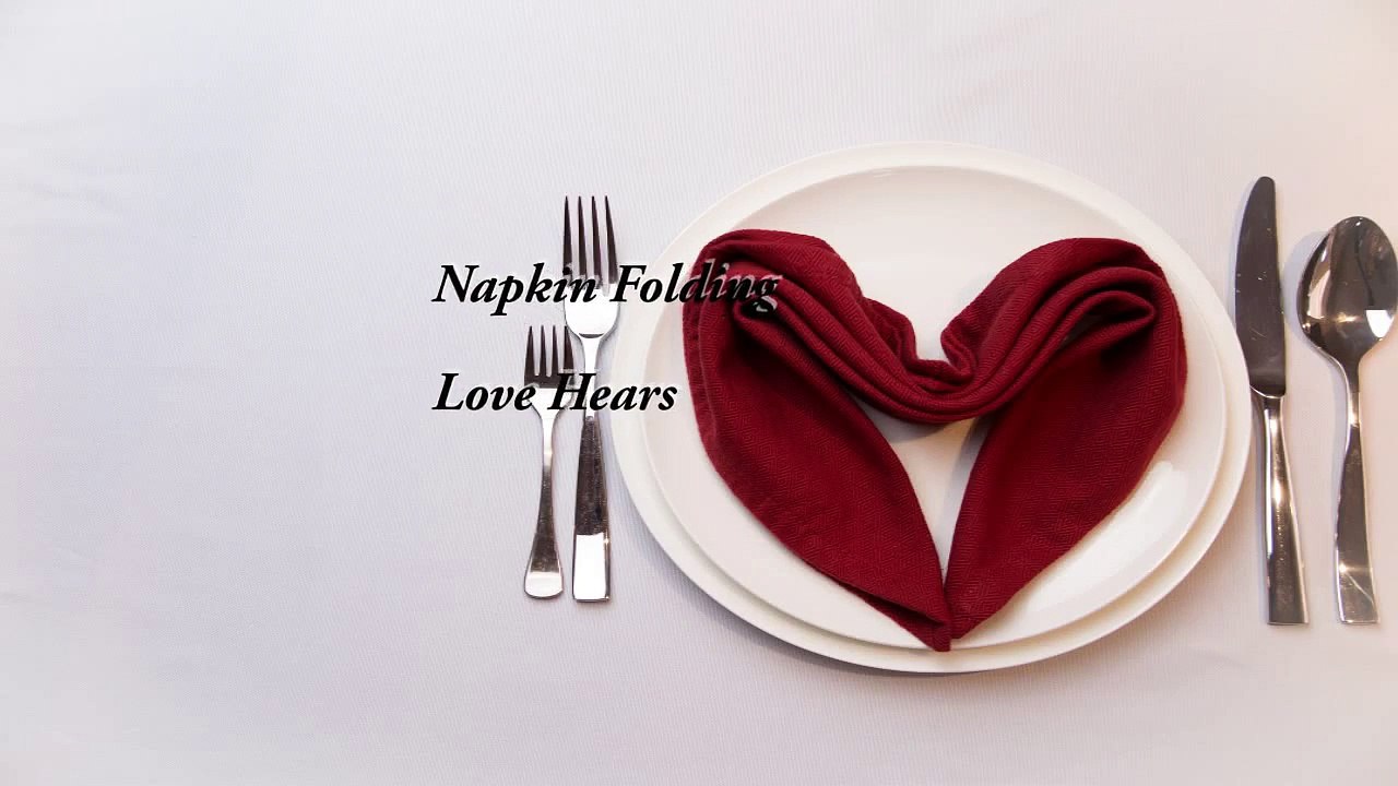 Valentine’s Day Love Heart - Napkin Folding - Origami