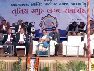 Anandiben Patel at Mass Marriage in Bhavnagar for Patidar Community